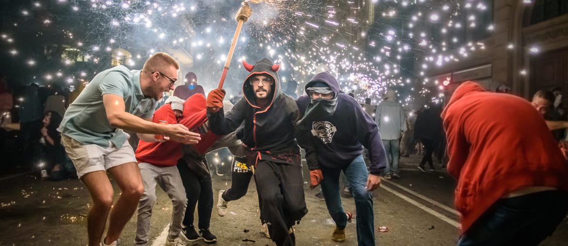 Correfoc in Barcelona during La Merce.